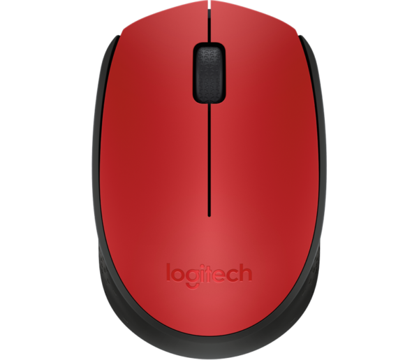 Mouse inalámbrico Logitech rojo y negro