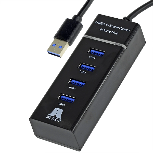 HUB USB 3.0 - 4 PUERTOS VELOCIDAD DE 5 GB/S NEGRO JALTECH - Solusoft