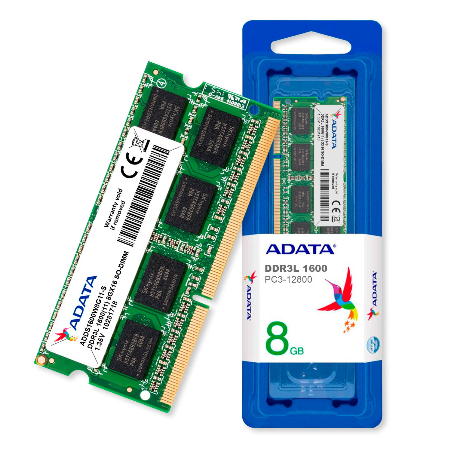 MEMORIA PORTATIL 8GB DDR3L 1600 MHZ ADATA PC3 12800 1.35V CL11 SODIMM LOW - Solusoft