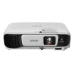 Proyector de video EPSON blanco.