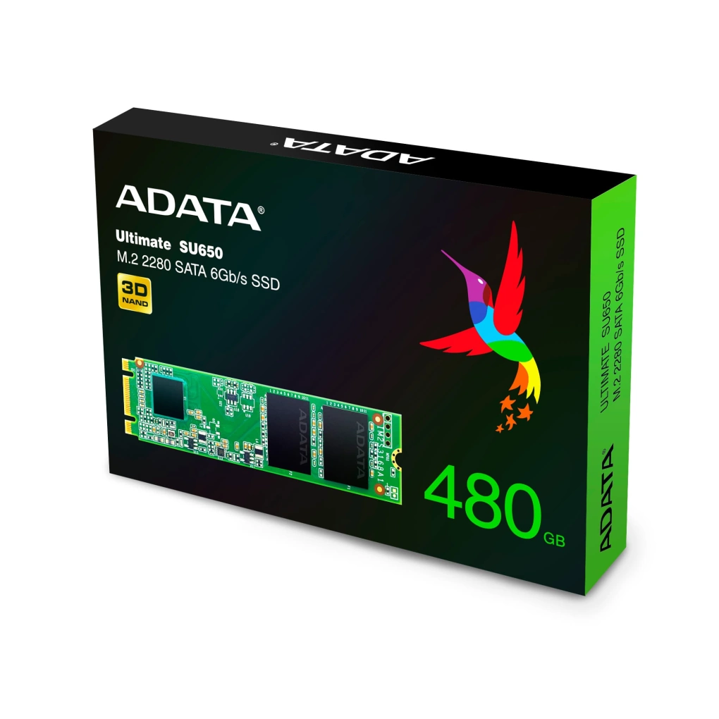 DISCO SOLIDO SSD INTERNO 480GB M.2 SATA ADATA SU650 6GB 2280 3D NAND F.  550/510