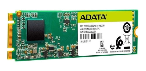 DISCO SOLIDO SSD INTERNO 480GB M.2 SATA ADATA SU650 6GB 2280 3D NAND F.  550/510 - Solusoft