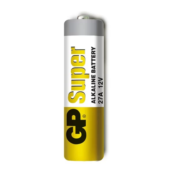 Bateria Gp amarilla blanco y gris.