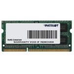 MEMORIA RAM PORTATIL 8GB DDR3 1600 MHZ PATRIOT PC3 12800 1.35V CL11 SODIMM