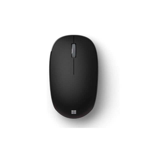 Mouse Microsoft negro bontón central gris.